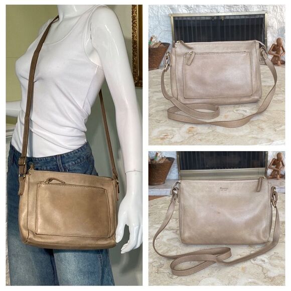 Roots Leather Crossbody Bag - Picture 1 of 16